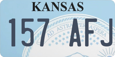 KS license plate 157AFJ