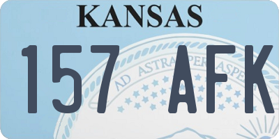 KS license plate 157AFK