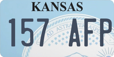 KS license plate 157AFP