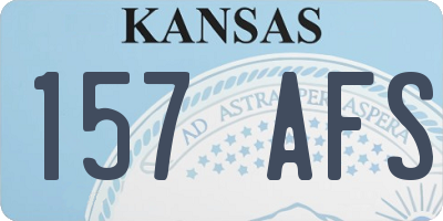 KS license plate 157AFS