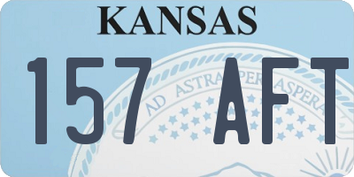 KS license plate 157AFT
