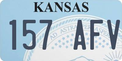 KS license plate 157AFV