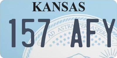 KS license plate 157AFY