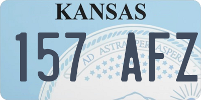 KS license plate 157AFZ
