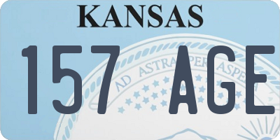 KS license plate 157AGE