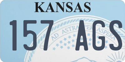 KS license plate 157AGS