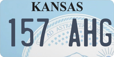 KS license plate 157AHG