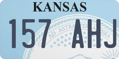 KS license plate 157AHJ