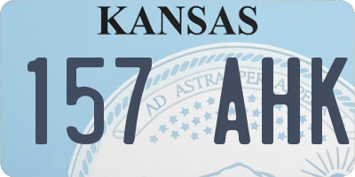 KS license plate 157AHK