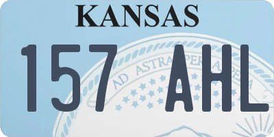 KS license plate 157AHL