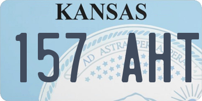 KS license plate 157AHT