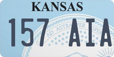 KS license plate 157AIA