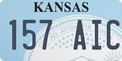 KS license plate 157AIC