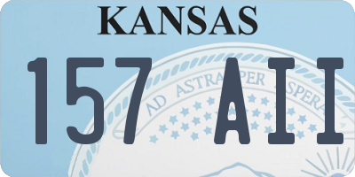 KS license plate 157AII