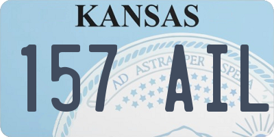 KS license plate 157AIL