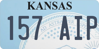 KS license plate 157AIP