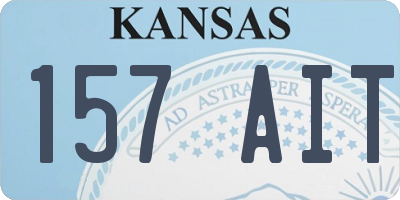 KS license plate 157AIT
