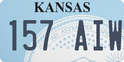 KS license plate 157AIW