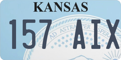 KS license plate 157AIX