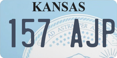 KS license plate 157AJP