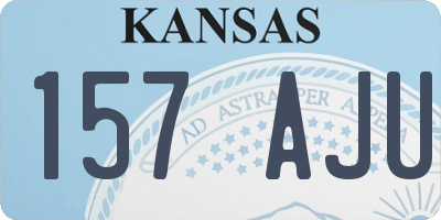 KS license plate 157AJU