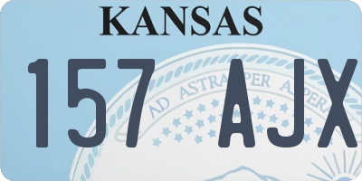KS license plate 157AJX