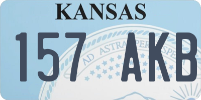 KS license plate 157AKB