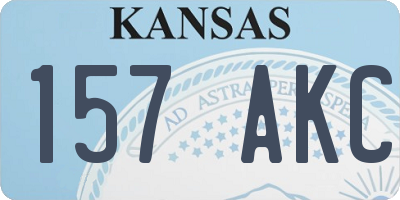 KS license plate 157AKC