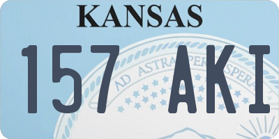 KS license plate 157AKI