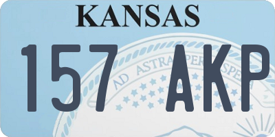 KS license plate 157AKP