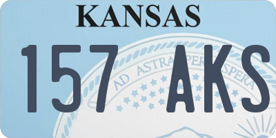 KS license plate 157AKS