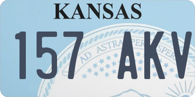 KS license plate 157AKV