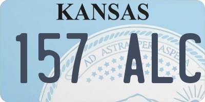 KS license plate 157ALC