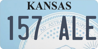 KS license plate 157ALE