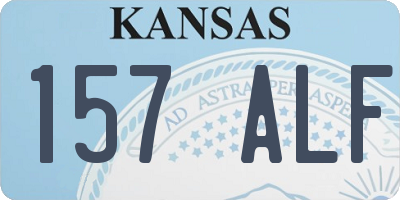 KS license plate 157ALF