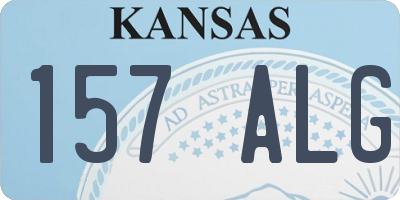KS license plate 157ALG