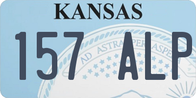 KS license plate 157ALP