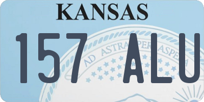 KS license plate 157ALU