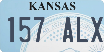 KS license plate 157ALX
