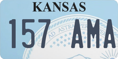 KS license plate 157AMA
