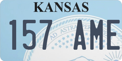 KS license plate 157AME