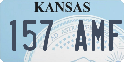 KS license plate 157AMF