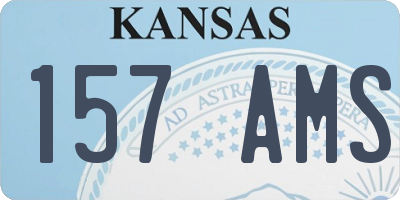 KS license plate 157AMS