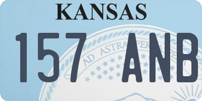 KS license plate 157ANB
