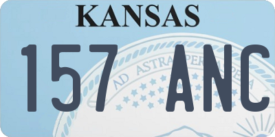 KS license plate 157ANC