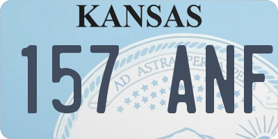 KS license plate 157ANF