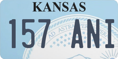 KS license plate 157ANI