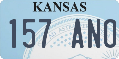 KS license plate 157ANO