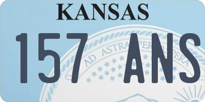 KS license plate 157ANS