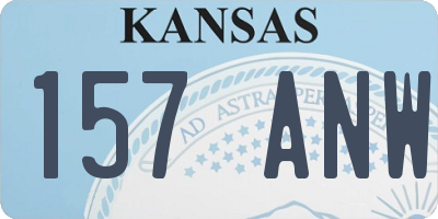 KS license plate 157ANW